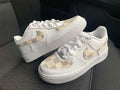 Custom Air Force 1 White With LV Checkerboard Pattern