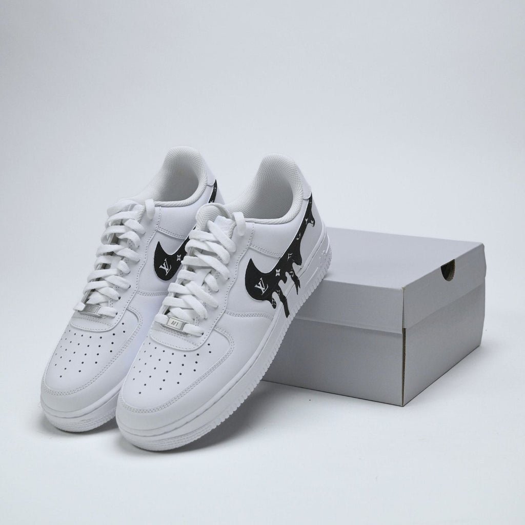 Custom Air Force 1 White With LV Drip