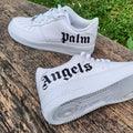Custom Air Force 1 White With Palm Angels Lettering