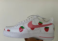 Custom Air Force 1 White With Strawberry Design