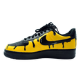 Custom Air Force 1 Yellow Black Drip Pattern Lamborghini Logo