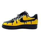 Custom Air Force 1 Yellow Black Drip Pattern Lamborghini Logo