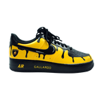 Custom Air Force 1 Yellow Black Drip Pattern Lamborghini Logo