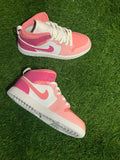 Custom Air Jordan 1 Baby Pink and Magenta Design