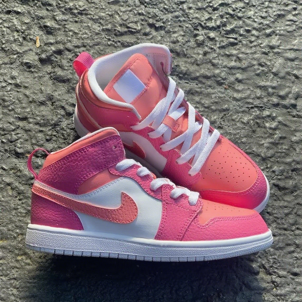 Custom Air Jordan 1 Baby Pink White Design