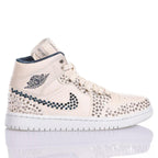 Custom Air Jordan 1 Beige With Rhinestones