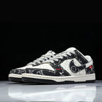Custom Dunk Black and White LV Pattern