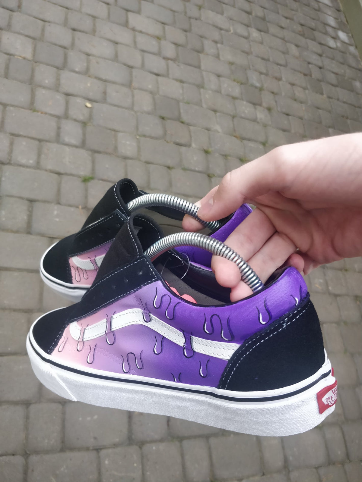 Custom Dunk Black Purple Pink Drip Design