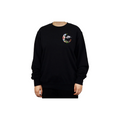 Custom Embroidery Nike Sweatshirt Black With Floral Crescent Design