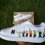 Custom Nike Court Vision White BTS Theme