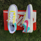 Custom Nike Court Vision White With Multicolor Accents