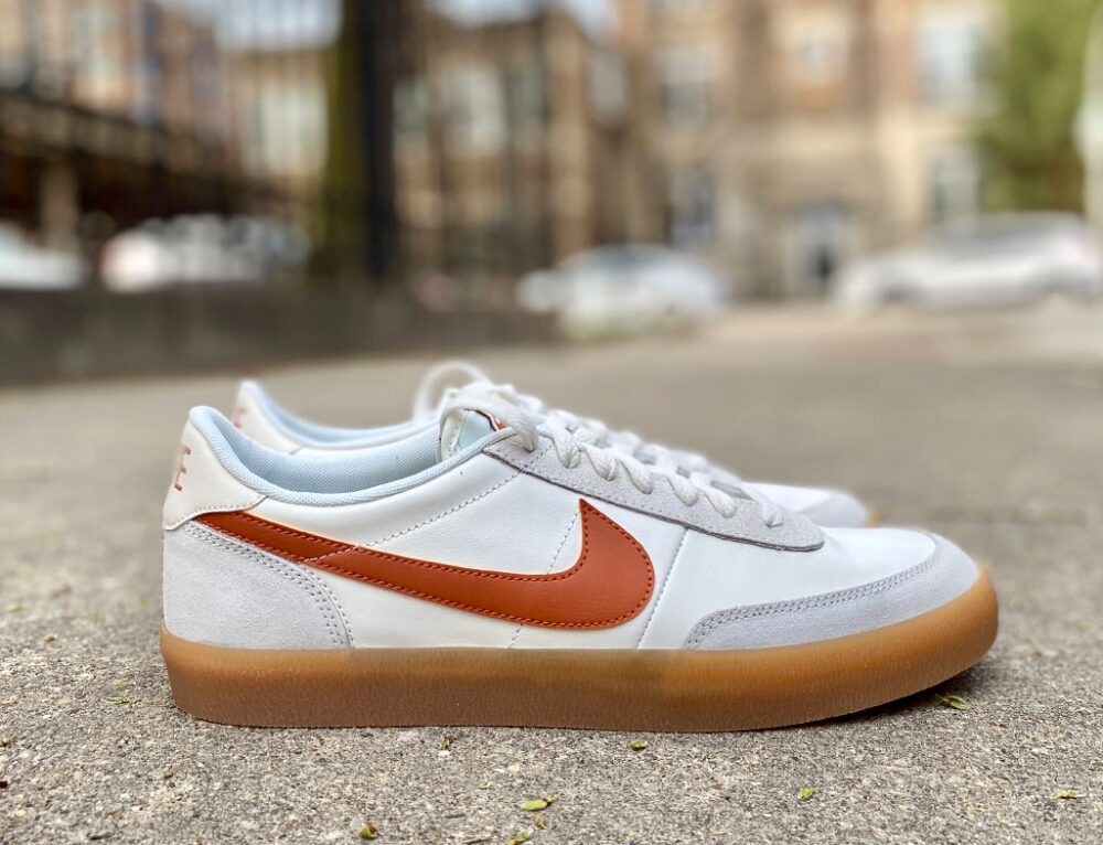 Custom Nike Killshot White Orange Swoosh
