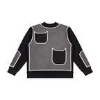 Custom Nike Sweatshirt Black Gray With White Outline Design