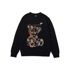 Custom Nike Sweatshirt Black Paisley Bear Design