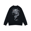 Custom Nike Sweatshirt Black White Dragon