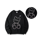 Custom Nike Sweatshirt Black With Bear Pattern