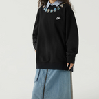 Custom Nike Sweatshirt Black With Just Do It Pattern