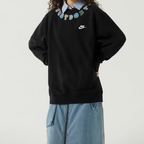 Custom Nike Sweatshirt Black With Just Do It Pattern