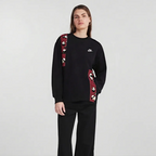 Custom Nike Sweatshirt Black With PAnda Pattern