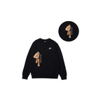Custom Nike Sweatshirt Black With Teddy Bear