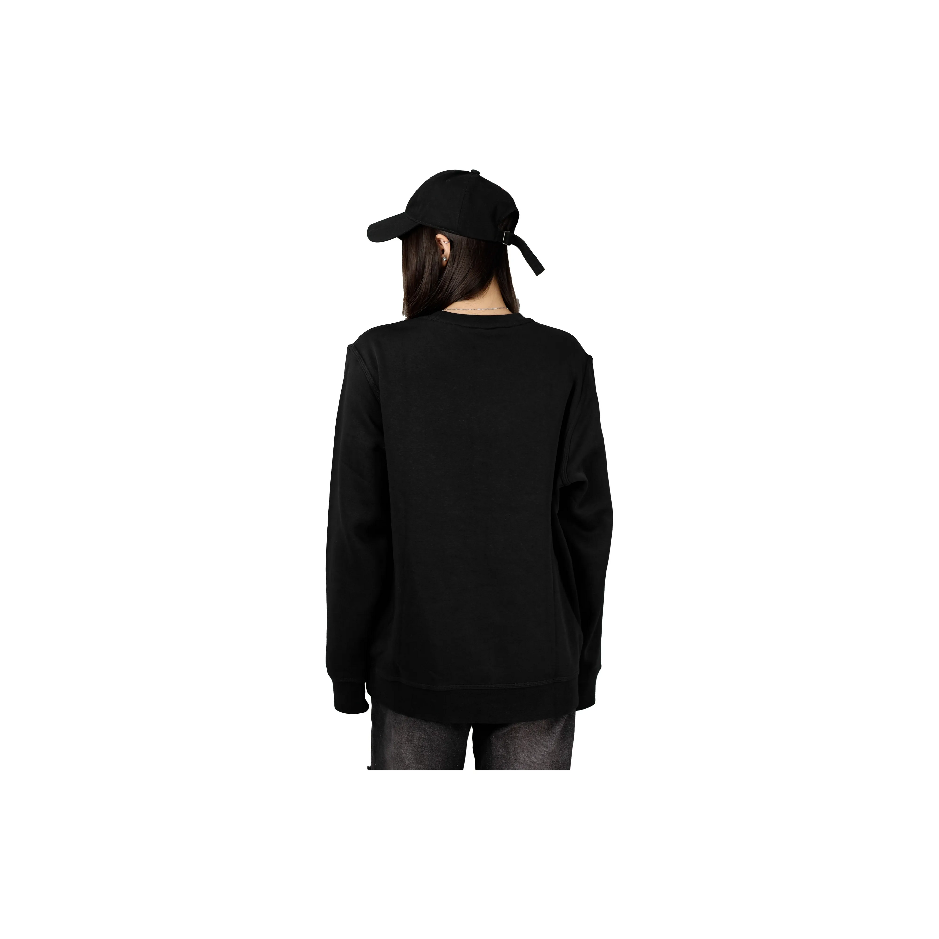Custom Nike Sweatshirt Black With Vintage - style Patchwork Pattern