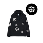Custom Nike Sweatshirt Black With White Flower