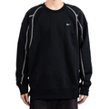 Custom Nike Sweatshirt Black With White Lines And Ripped Details