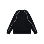 Custom Nike Sweatshirt Black With White Lines And Ripped Details