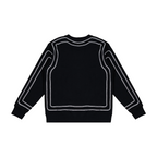 Custom Nike Sweatshirt Black With White Outline Pattern