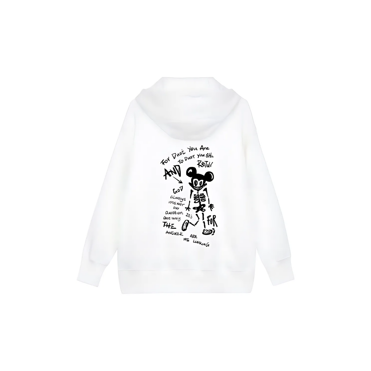 Custom Nike Sweatshirt White Black Sketchy Graffiti