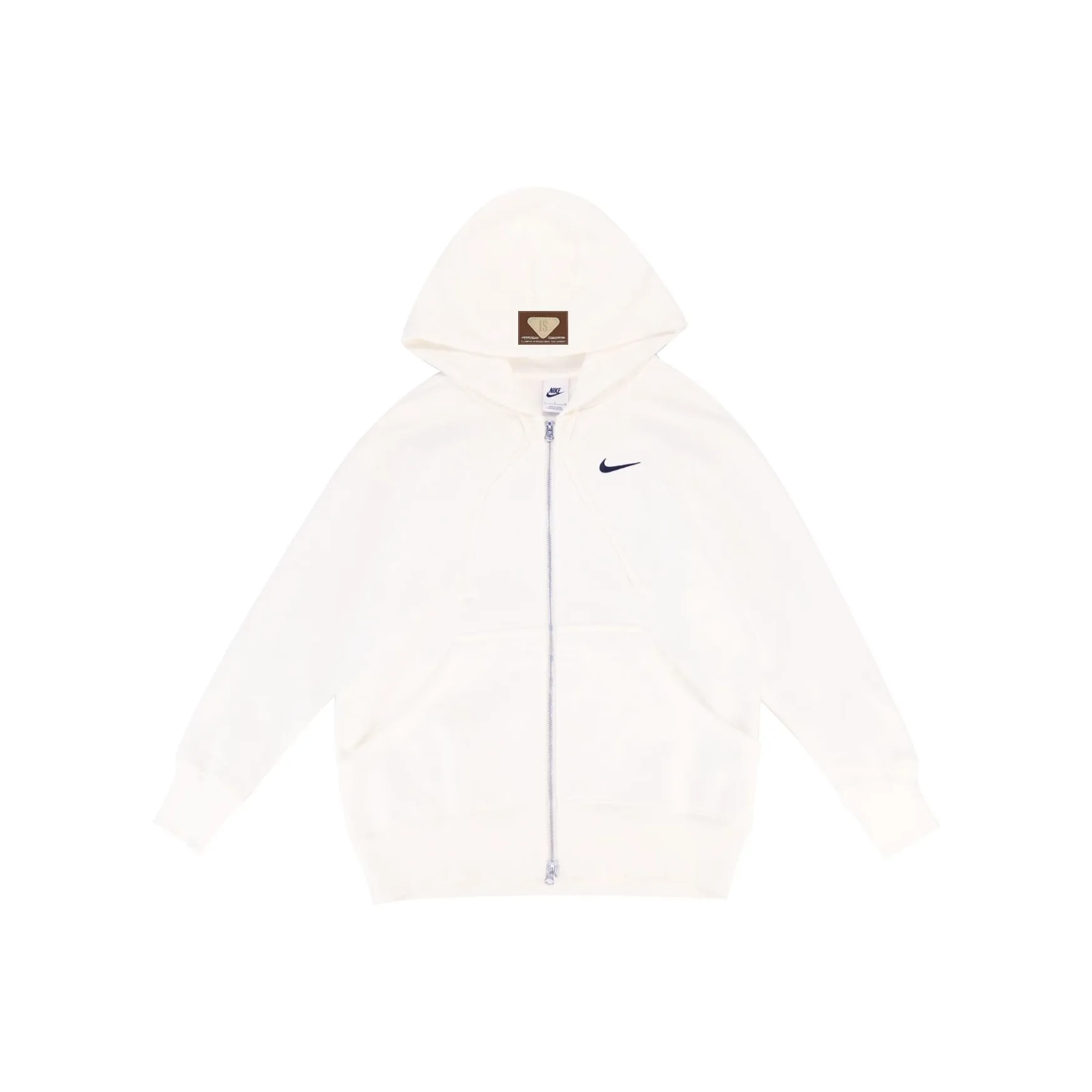 Custom Nike Sweatshirt White With Small Nike Logo And Back Patch