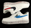 Custom - painted Red Blue Custom Air Force 1