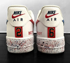 Custom - painted Red Blue Custom Air Force 1
