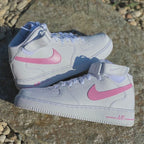 Pink Swoosh Custom Air Force 1 Mid