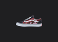 Custom Vans Black Red Camouflage
