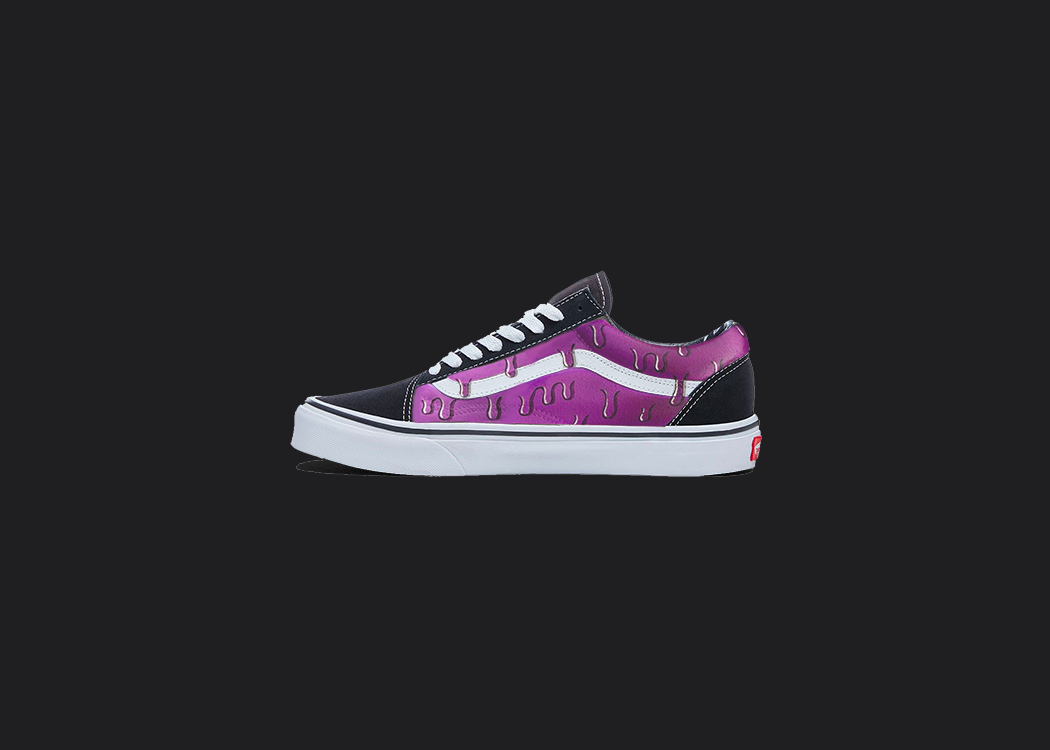 Custom Vans Purple Dripping Pattern