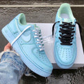 Cute Light Baby Blue Pattern Style Custom Air Force 1