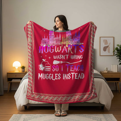 Hogwarts Houses Premium Sheepskin Blanket | Harry Potter - I Save Teach