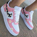 Daisies Baby Pink Black Custom Air Force 1
