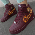 Demon Slayer Theme Maroon Custom Air Force 1