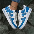 Detroit Lions Skyline Blue Custom Air Force 1