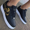 Dinosaur And Owl Black Gold Custom Air Force 1