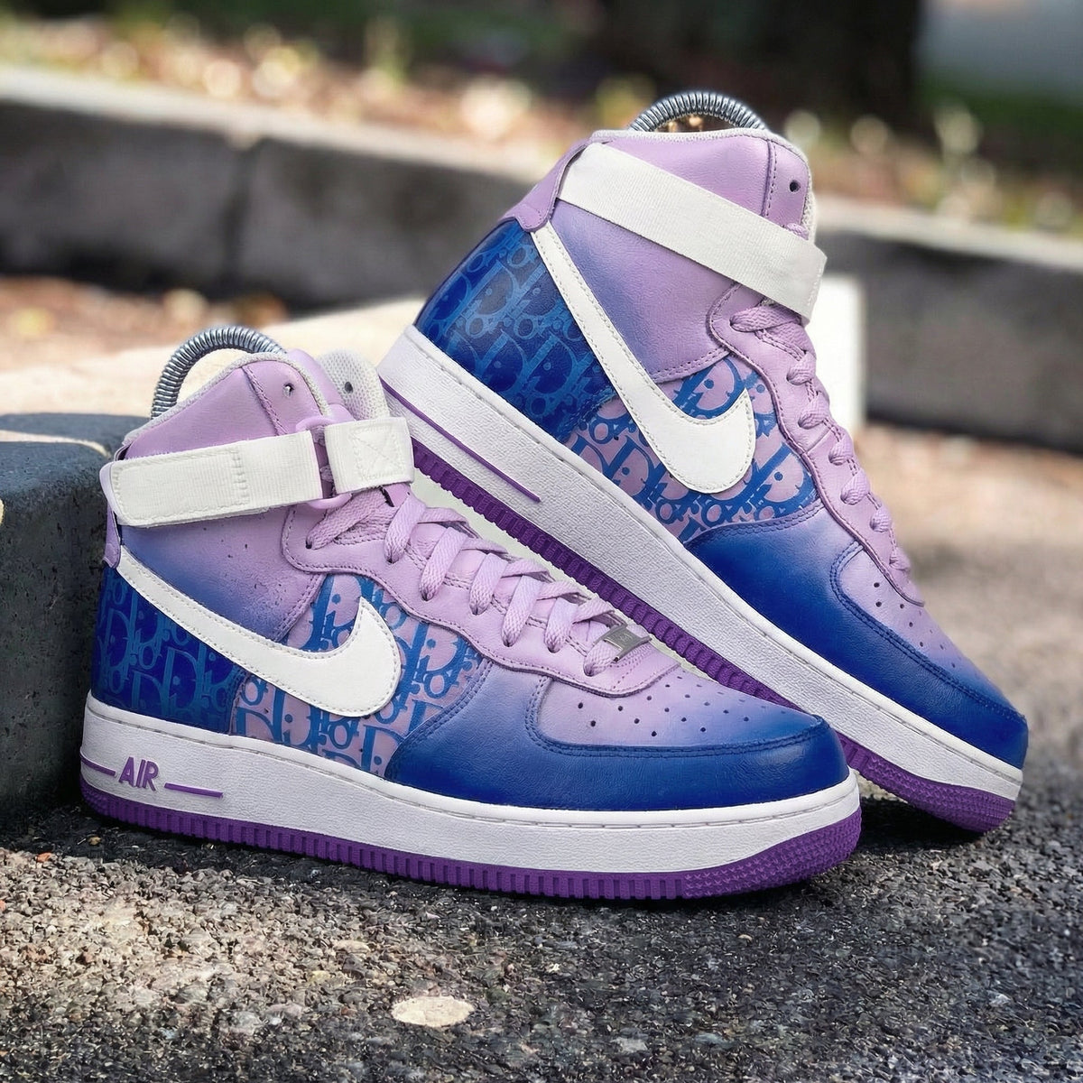 Dior Pattern Baby Purple Blue Custom Air Force 1