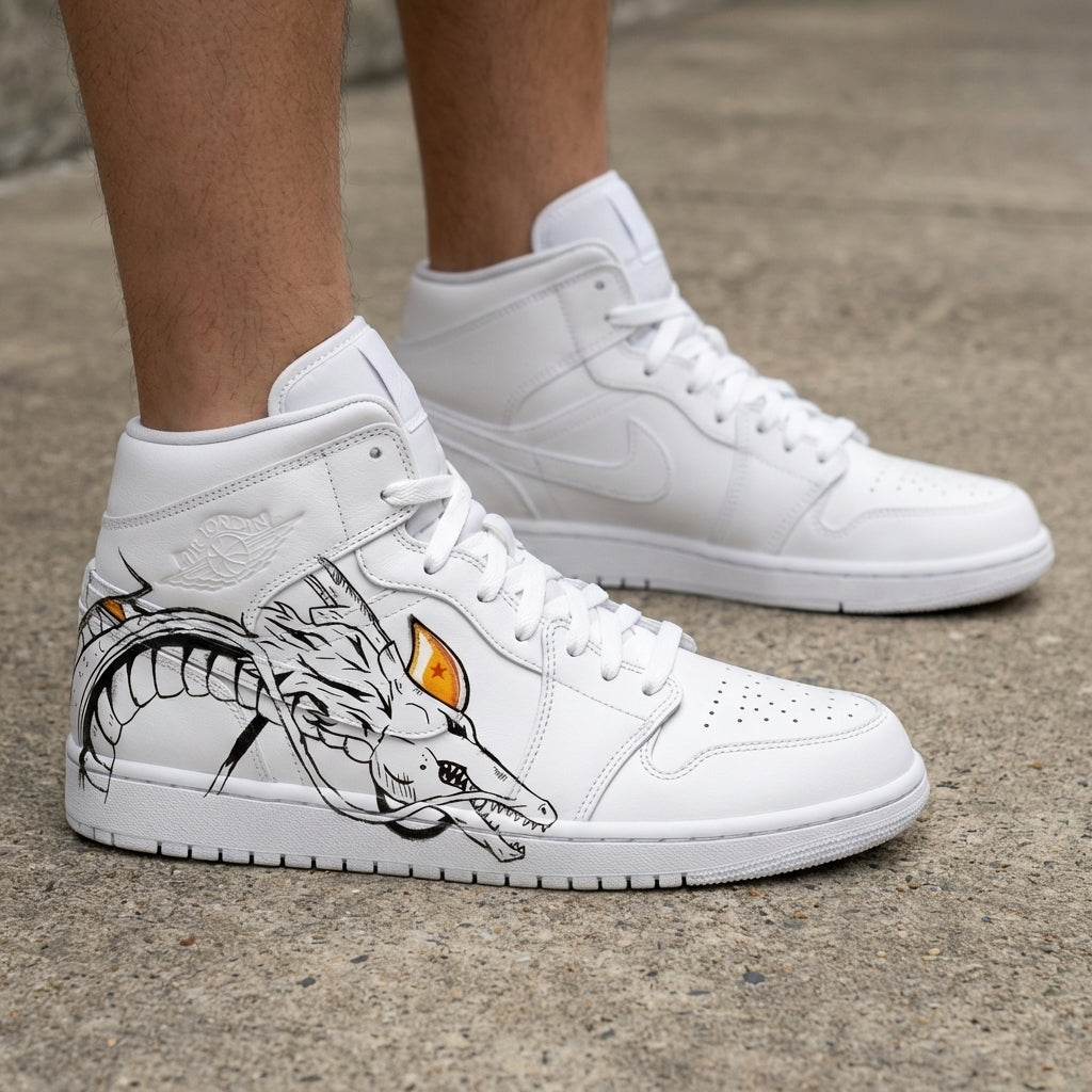 Dragon Skull Dragon Ball Black Orange Custom Air Jordan 1