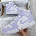 Dreamy Lavender White Custom Air Jordan 1
