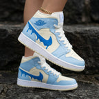 Drip Design Cream Baby Blue Custom Air Jordan 1