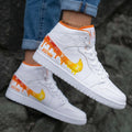 Drip LV Pattern Orange Yellow Custom Air Jordan 1