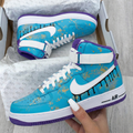 Drip Paint Gold Splatter Blue Purple Custom Air Force 1