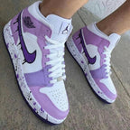 Drip Paint Pattern Baby Purple White Custom Air Jordan 1