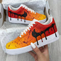 Drip Paint Pattern Orange Red Custom Air Force 1